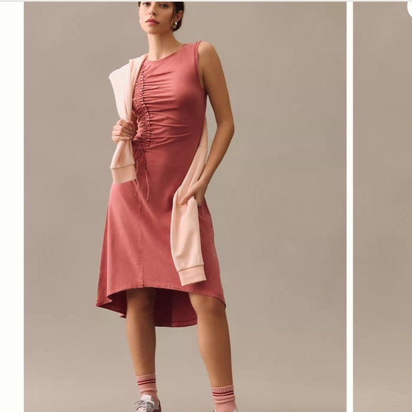 Daily Practice Dresses & Skirts - DAILY PRACTICE By Anthropologie Rouched Lounge Midi Dress Size Medium